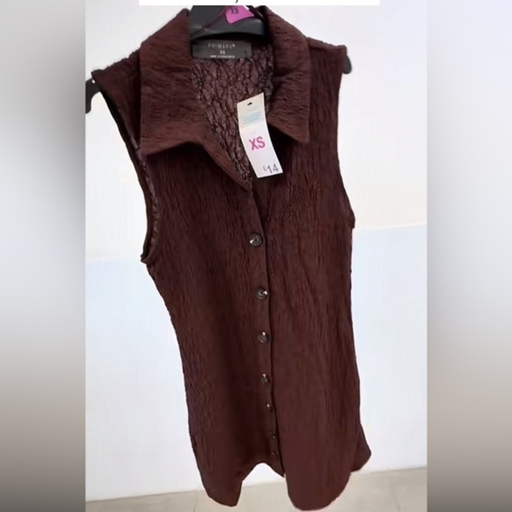 Primark Sleeveless Dress in Deep Brown